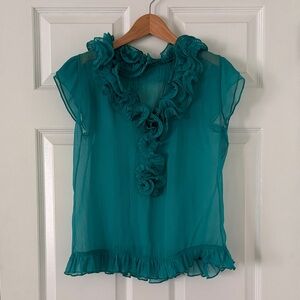 ★ Teal Ruffled Women's Top ★